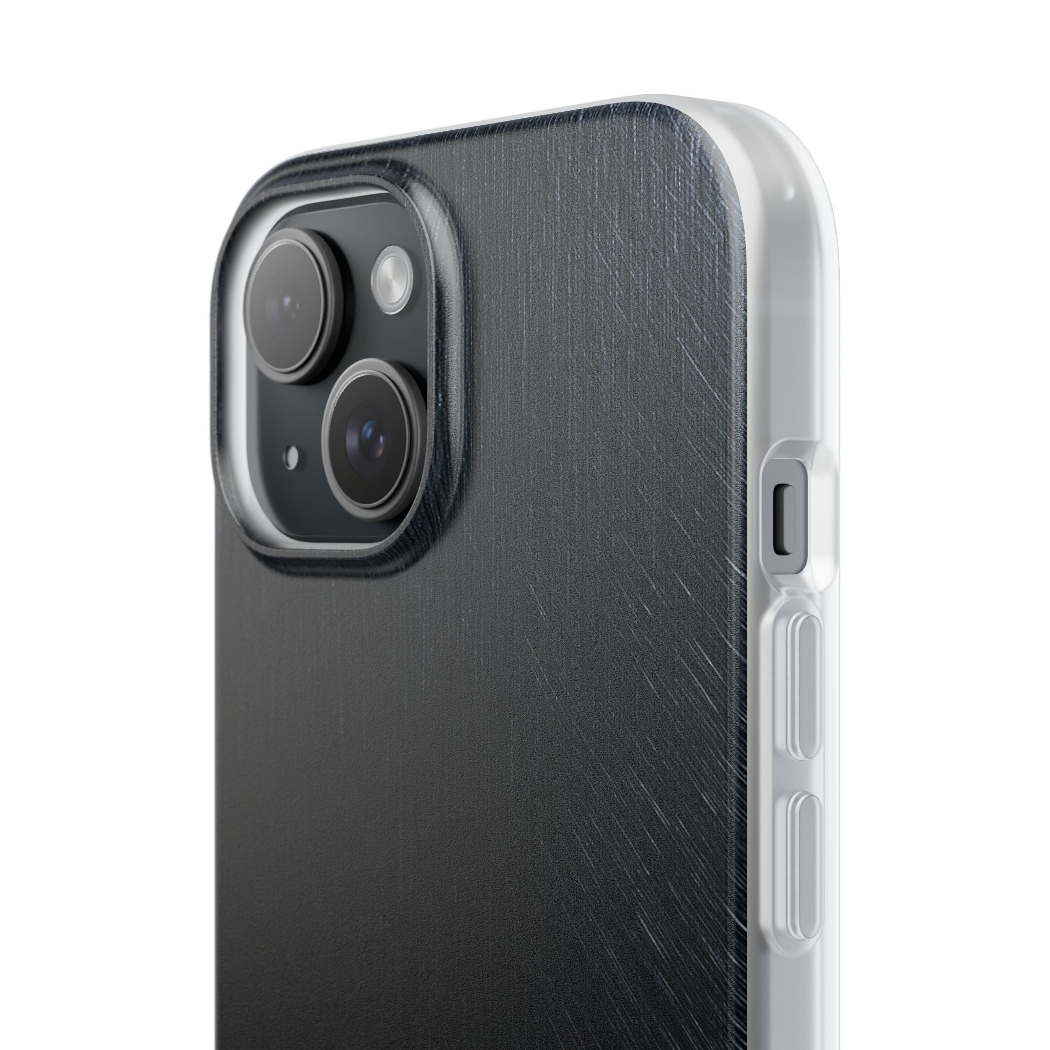 Black Lite Phone Case for iPhone - Midnight Brushed Grain