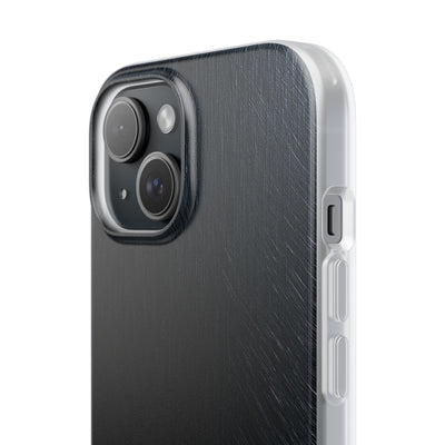 Black Lite Phone Case for iPhone - Midnight Brushed Grain