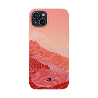 Red Lite Phone Case for iPhone - Crimson Ridge Contour