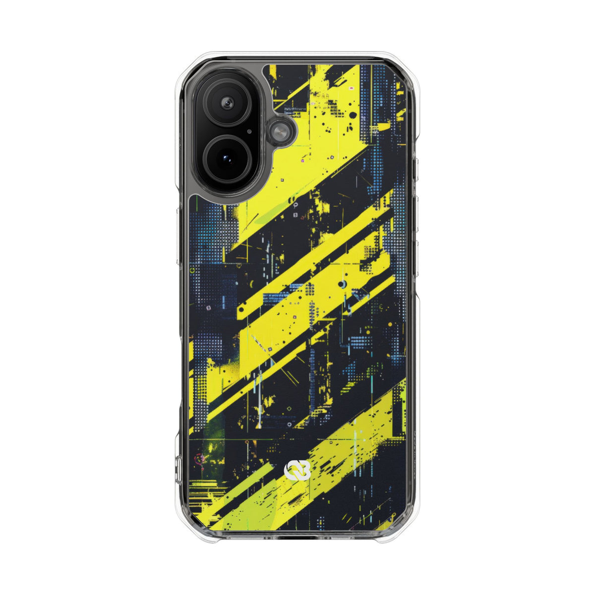 Acid Hazard · Clear Impact Magnetic Phone Case for iPhone ·  Yellow