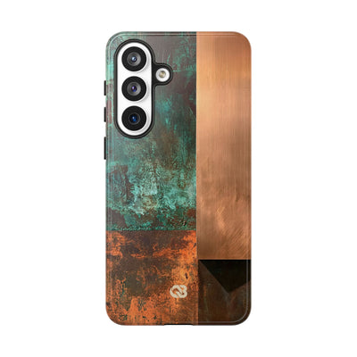 Teal Tough Phone Case for Samsung - Verdigris Copper Slab
