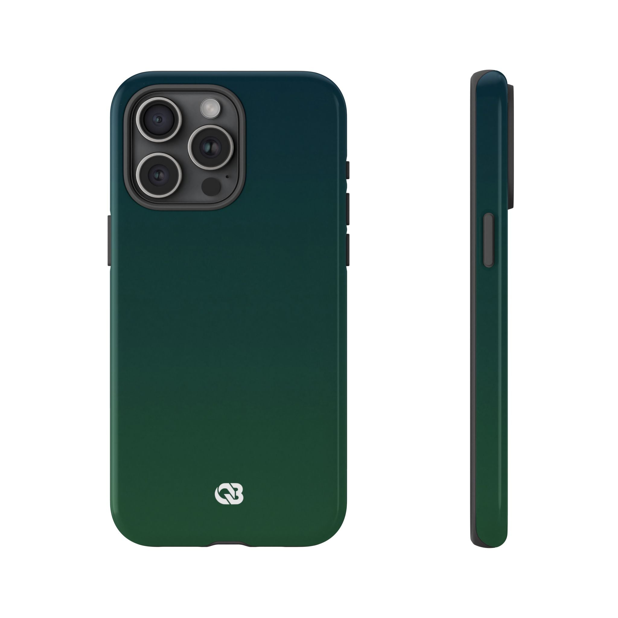 Green Tough Phone Case for iPhone - Midnight Pine Horizon