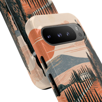Orange Tough Phone Case for Google Pixel - Terracotta Ridge Trail