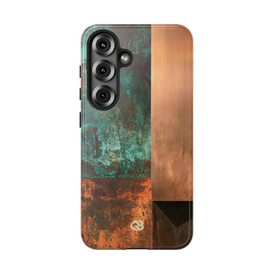 Teal Tough Phone Case for Samsung - Verdigris Copper Slab