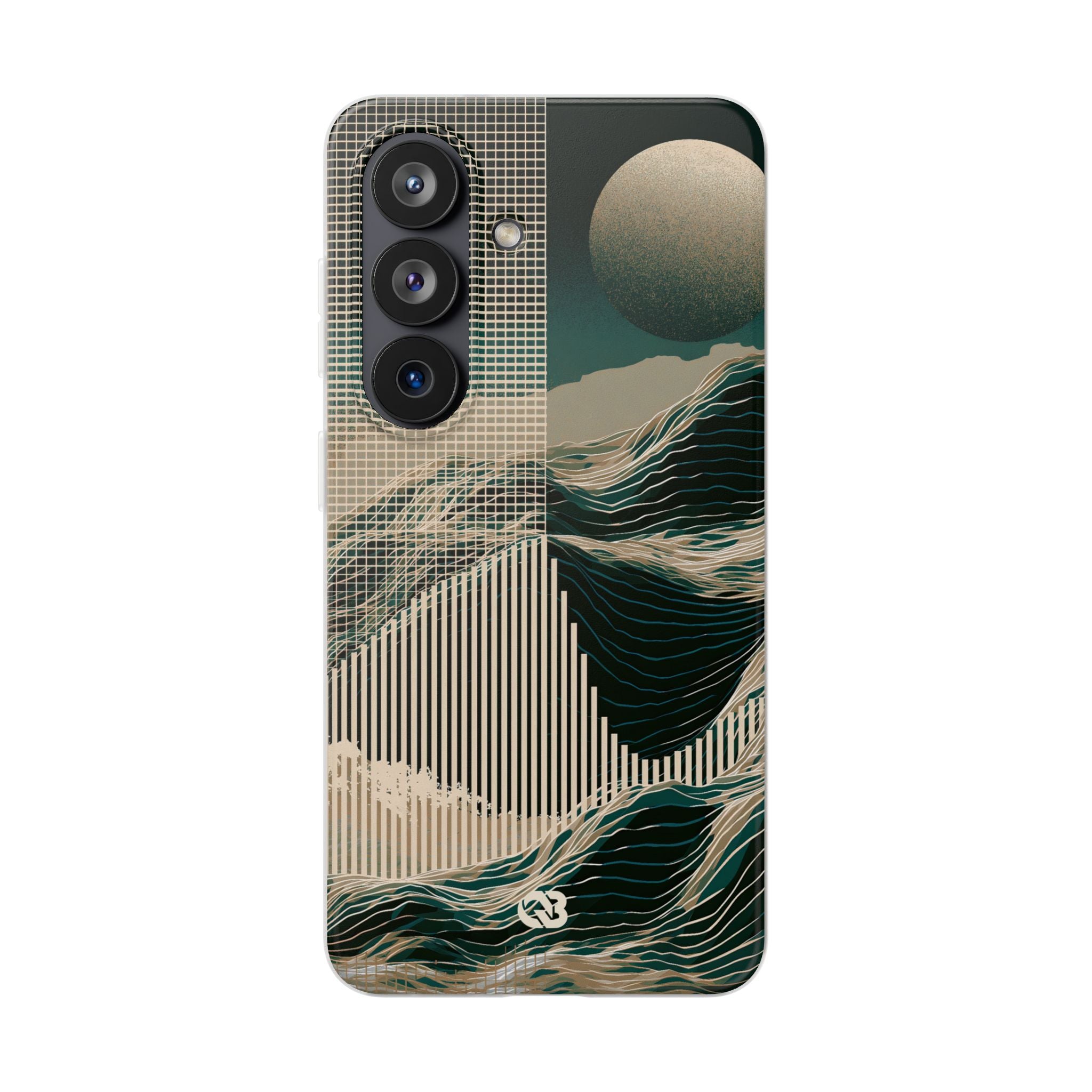 Green Lite Phone Case for Samsung - Lunar Moss Topography
