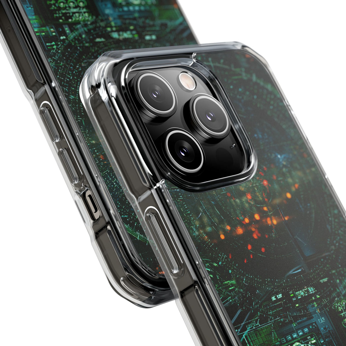 Tactical Avionics HUD · Clear Impact Magnetic Phone Case for iPhone · Green