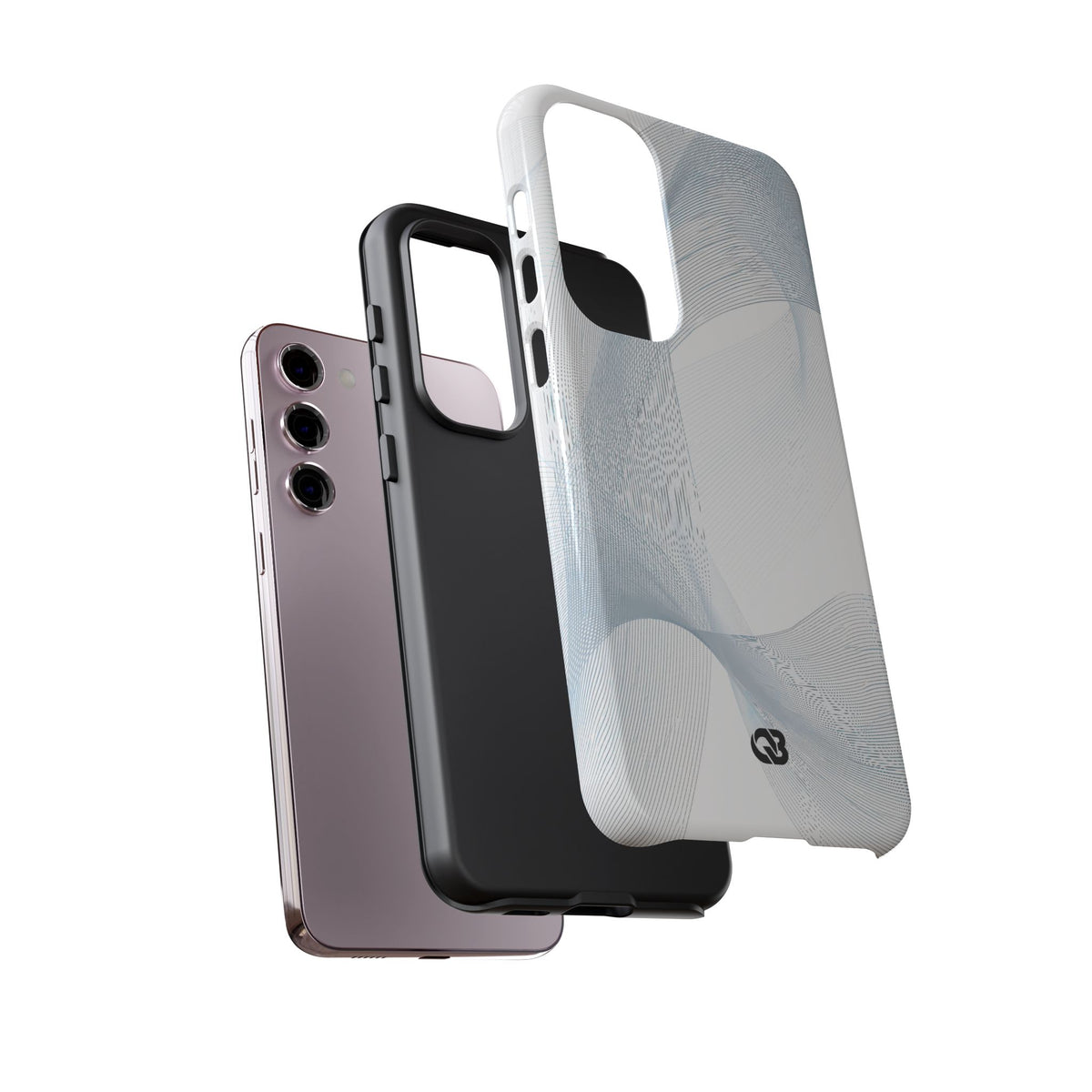 Glacial Contour Waves · Tough Phone Case for Samsung · White
