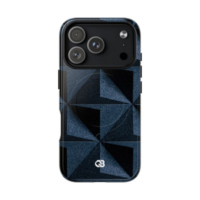 Blue Tough 2.0 Magsafe Phone Case for iPhone - Indigo Basalt Facets