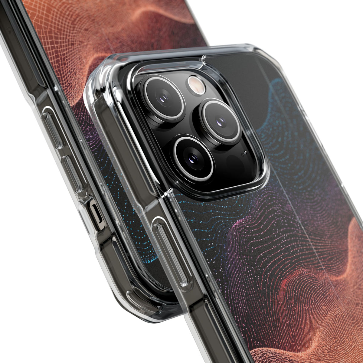 Spectral Elevation · Clear Impact Magnetic Phone Case for iPhone · Orange