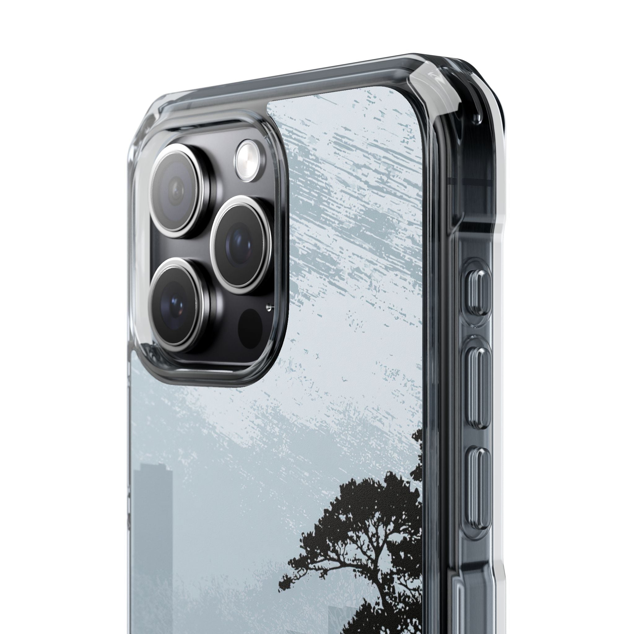 Grey Impact MagSafe Phone Case for iPhone - Steel Slate Zen
