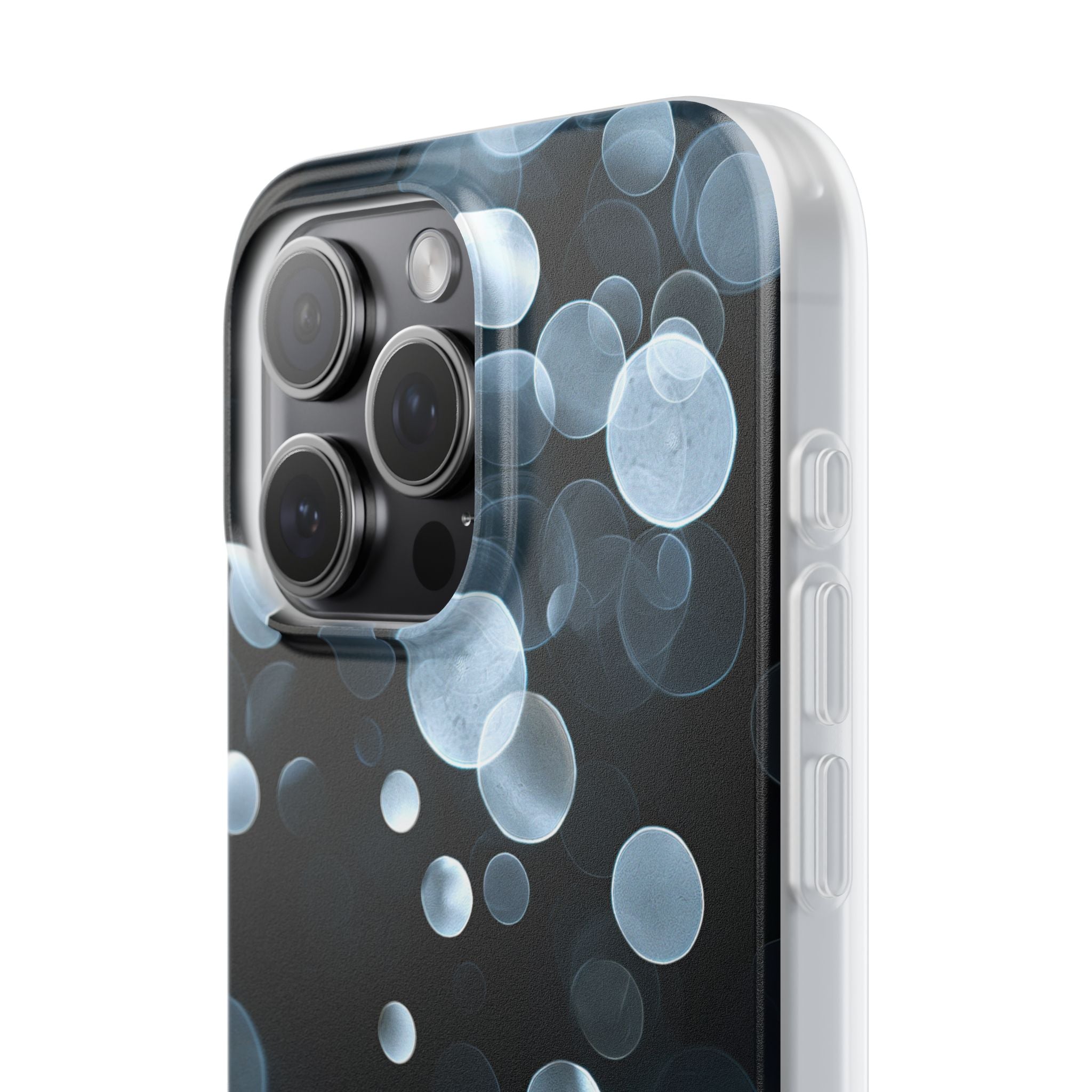 Black Lite Phone Case for iPhone - Silver Orbit Glow