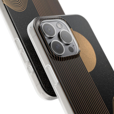 Gold Lite Phone Case for iPhone - Gilded Obsidian Dunes