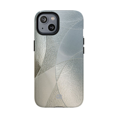 Silver Tough 2.0 Magsafe Phone Case for iPhone - Frosted Silver Mosaic