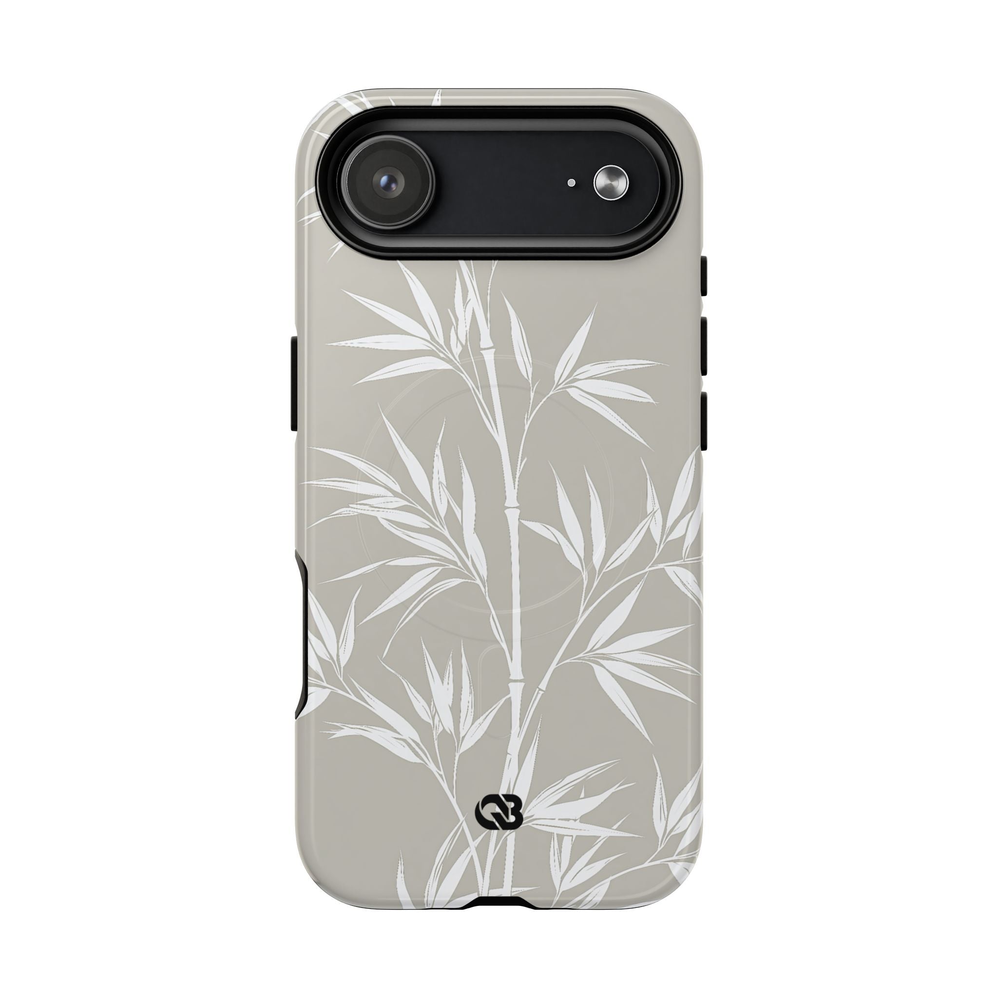 Beige Tough 2.0 Magsafe Phone Case for iPhone - Sandstone Bamboo Stalks