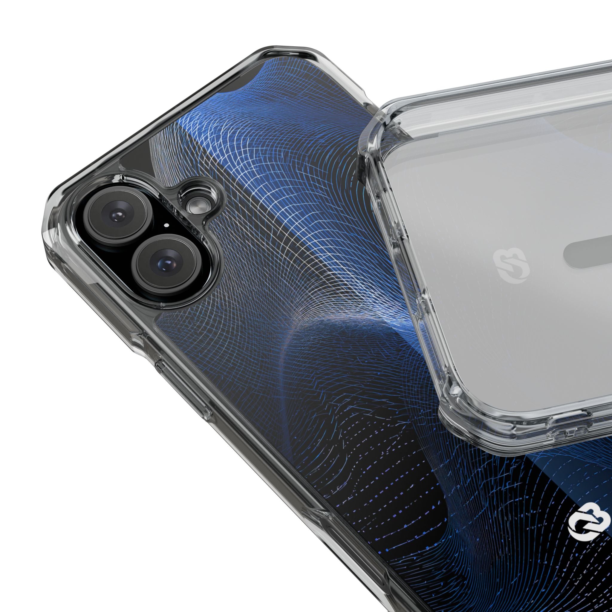 Blue Impact MagSafe Phone Case for iPhone - Electric Cobalt Topo