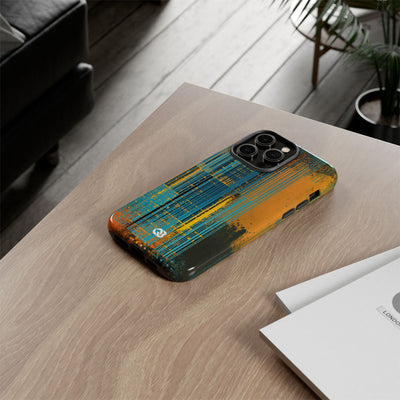 Cyber Glitch Stream · Tough Phone Case for iPhone · Teal