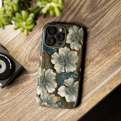 Gilded Blossom Reverie · Tough Phone Case for iPhone · Teal