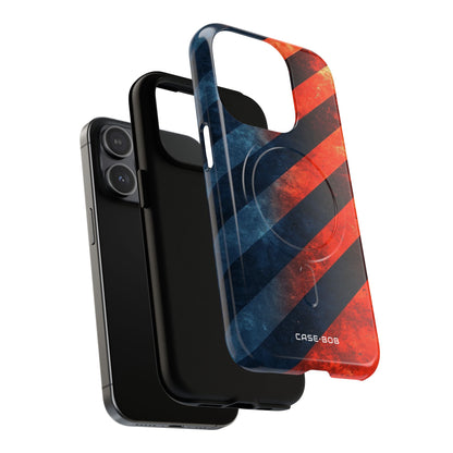 Diagonal Stripes Blaze iPhone 15 Pro Cover - Tough+