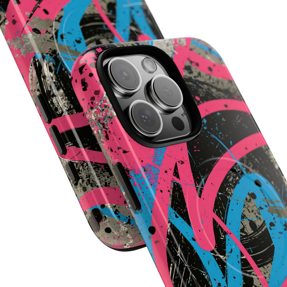 Cyber Splatter Flow · Tough 2.0 Magnetic Phone Case for iPhone · Pink
