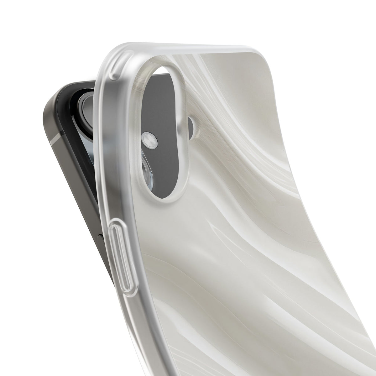 Liquid Enamel Fold · Lite Phone Case for iPhone ·  White