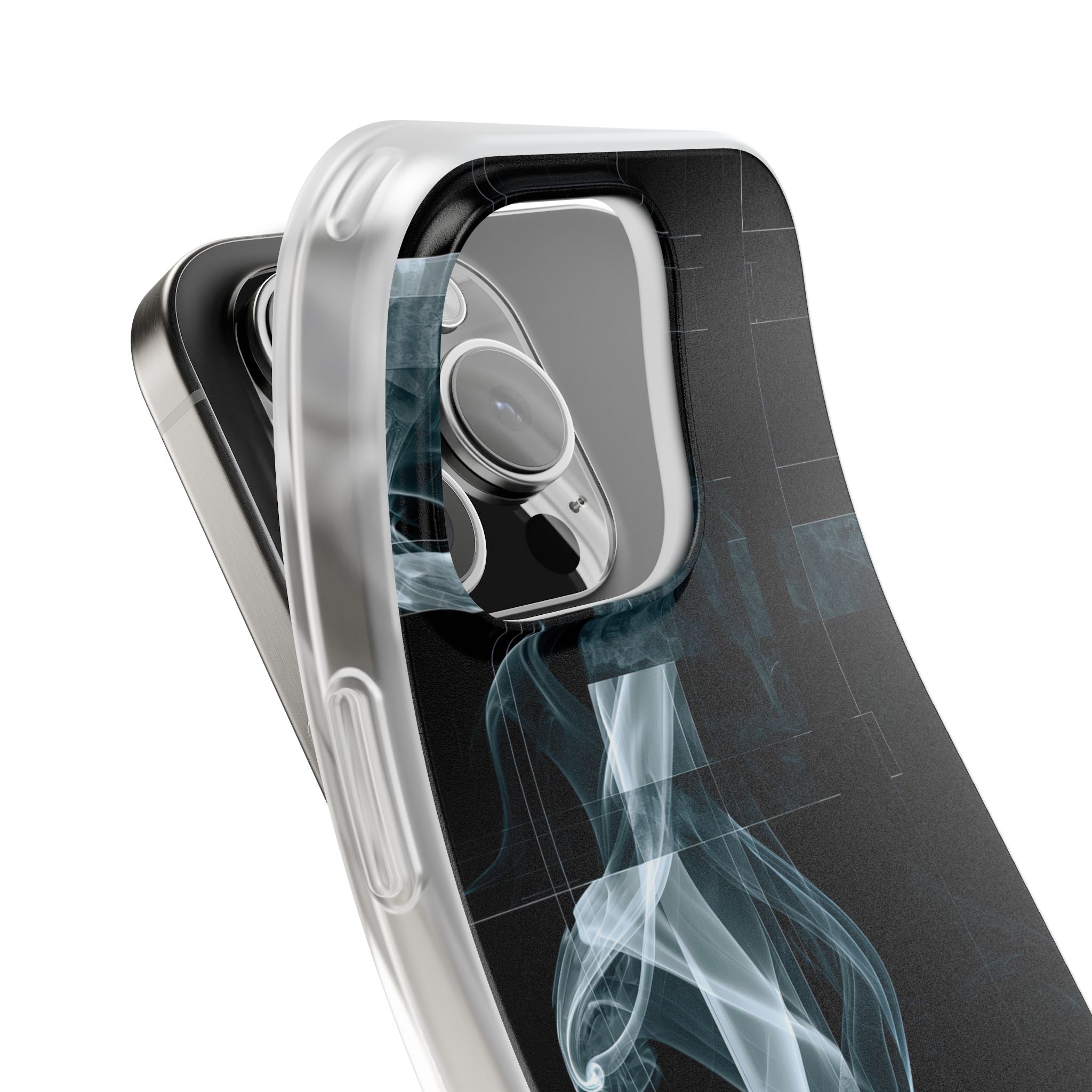 Black Lite Phone Case for iPhone - Arctic Vapor Grid