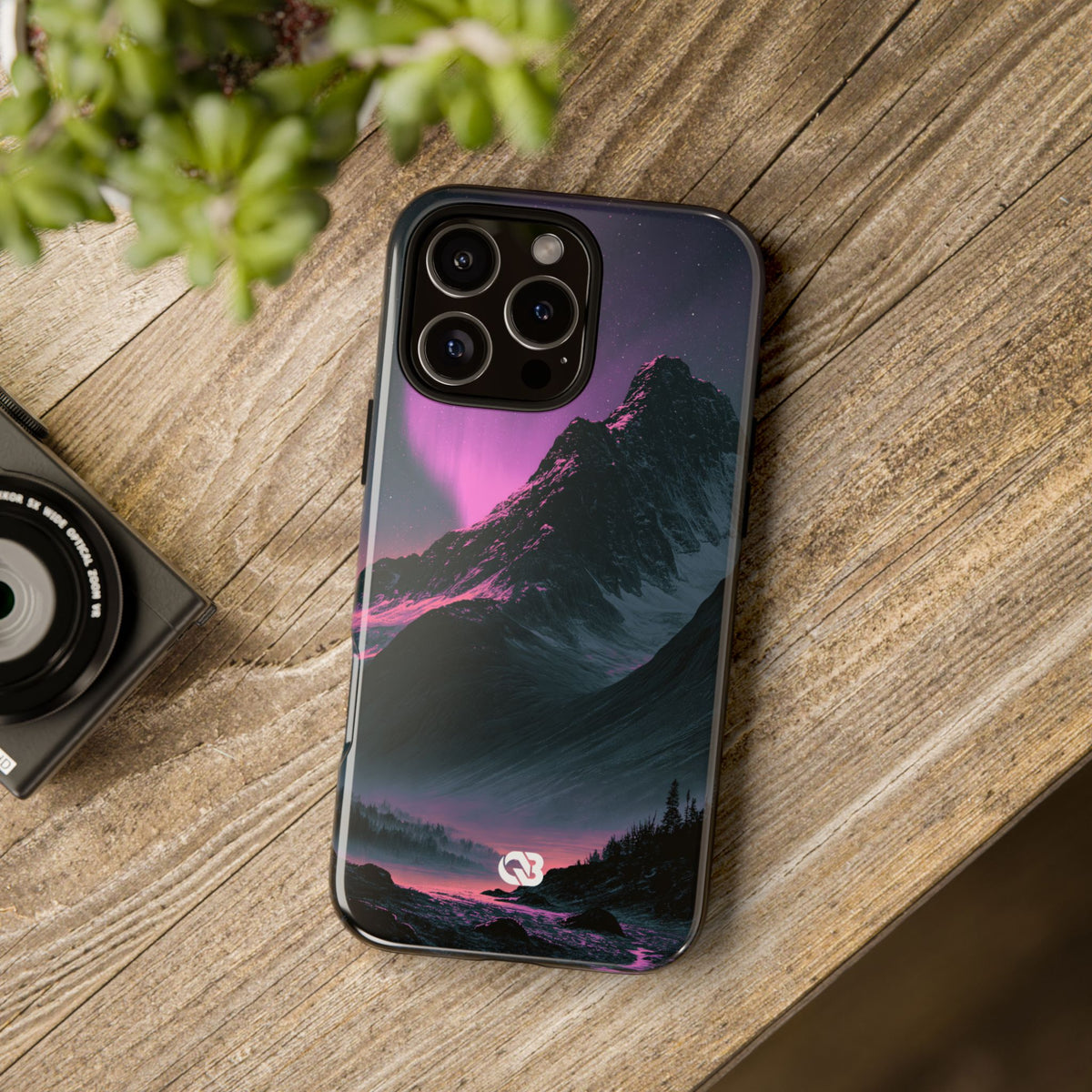 Arctic Aurora Summit · Tough Phone Case for iPhone · Black