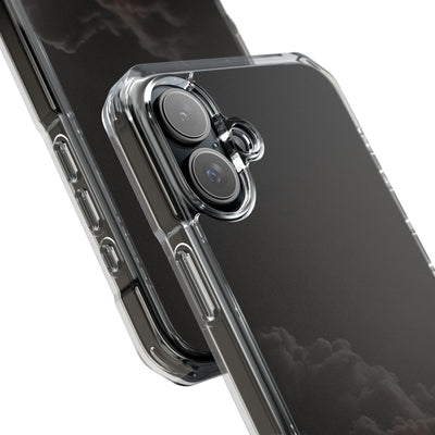 Crimson Fog Void · Clear Impact Magnetic Phone Case for iPhone ·  Black