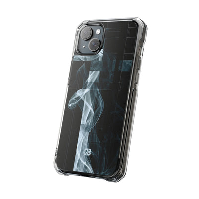 Black Impact MagSafe Phone Case for iPhone - Arctic Vapor Grid