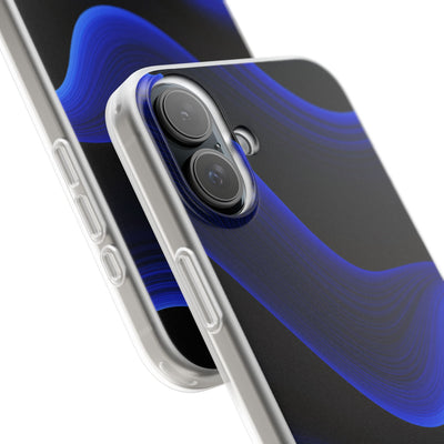 Blue Lite Phone Case for iPhone - Electric Cobalt Flow