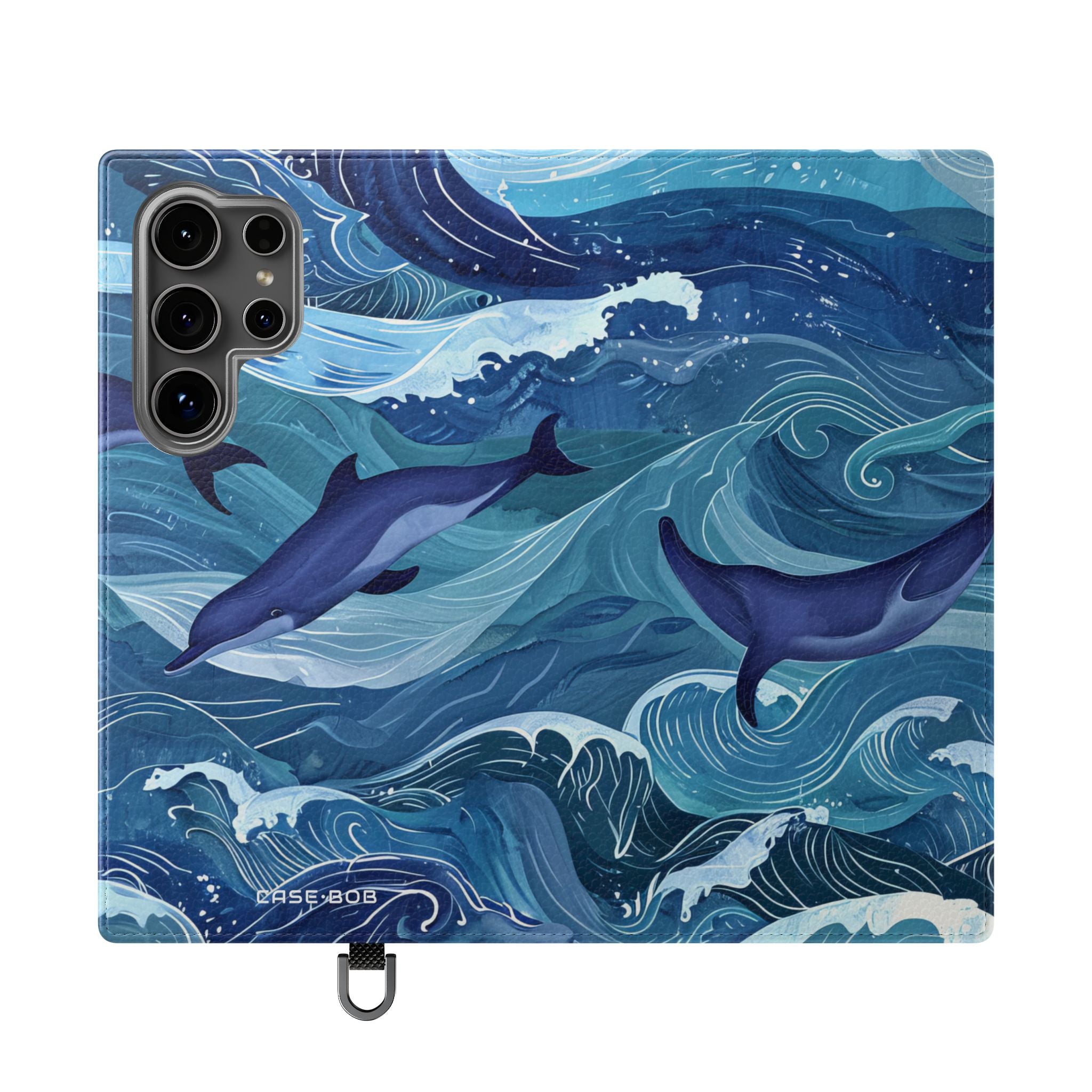 Delfiini Aalto Tanssi - Samsung S24 Ultra -lompakkokotelo