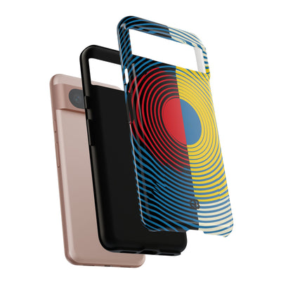 Blue Tough Phone Case for Google Pixel - Primary Circuit Orbit