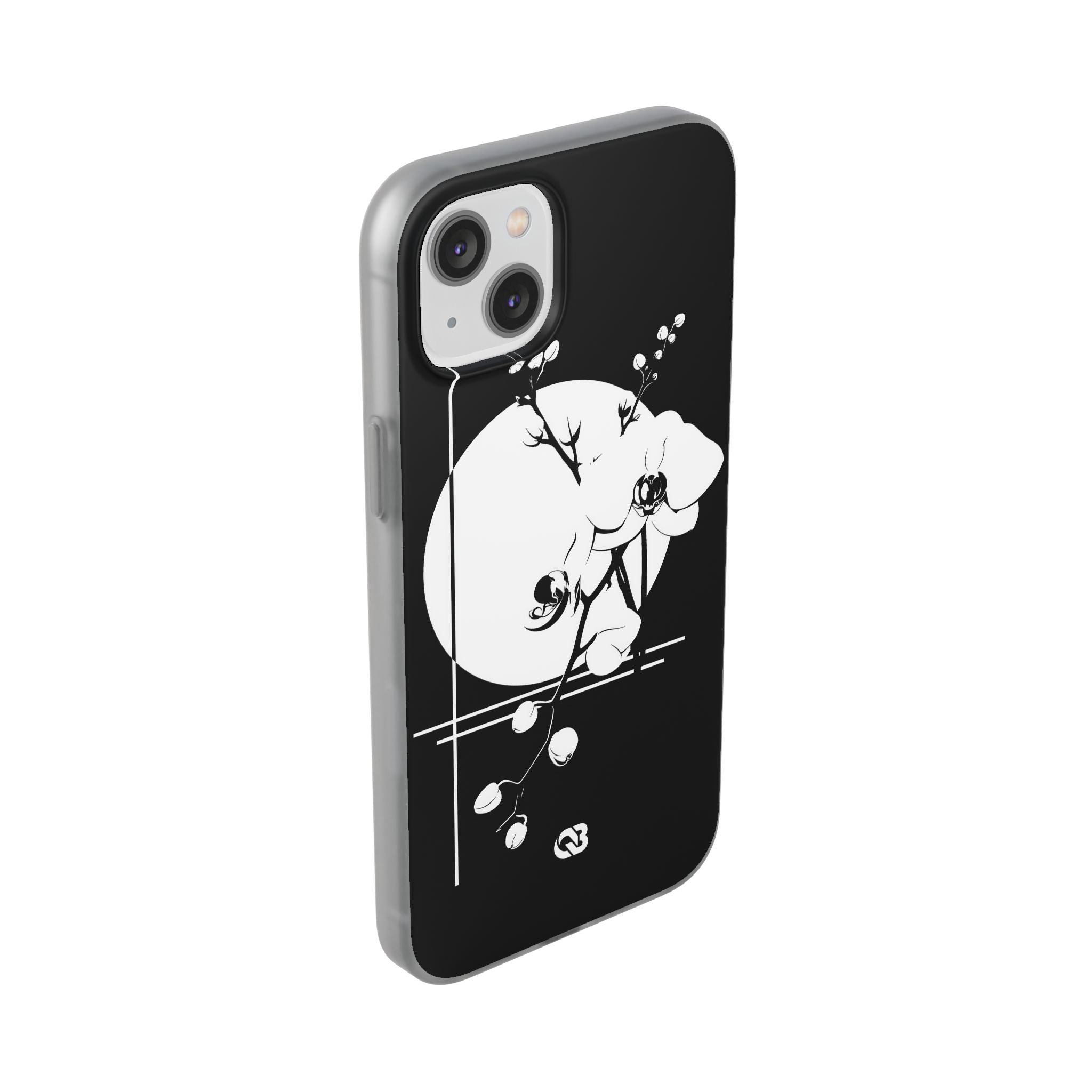 Black Lite Phone Case for iPhone - Lunar Orchid Grid