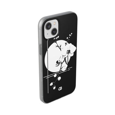 Black Lite Phone Case for iPhone - Lunar Orchid Grid
