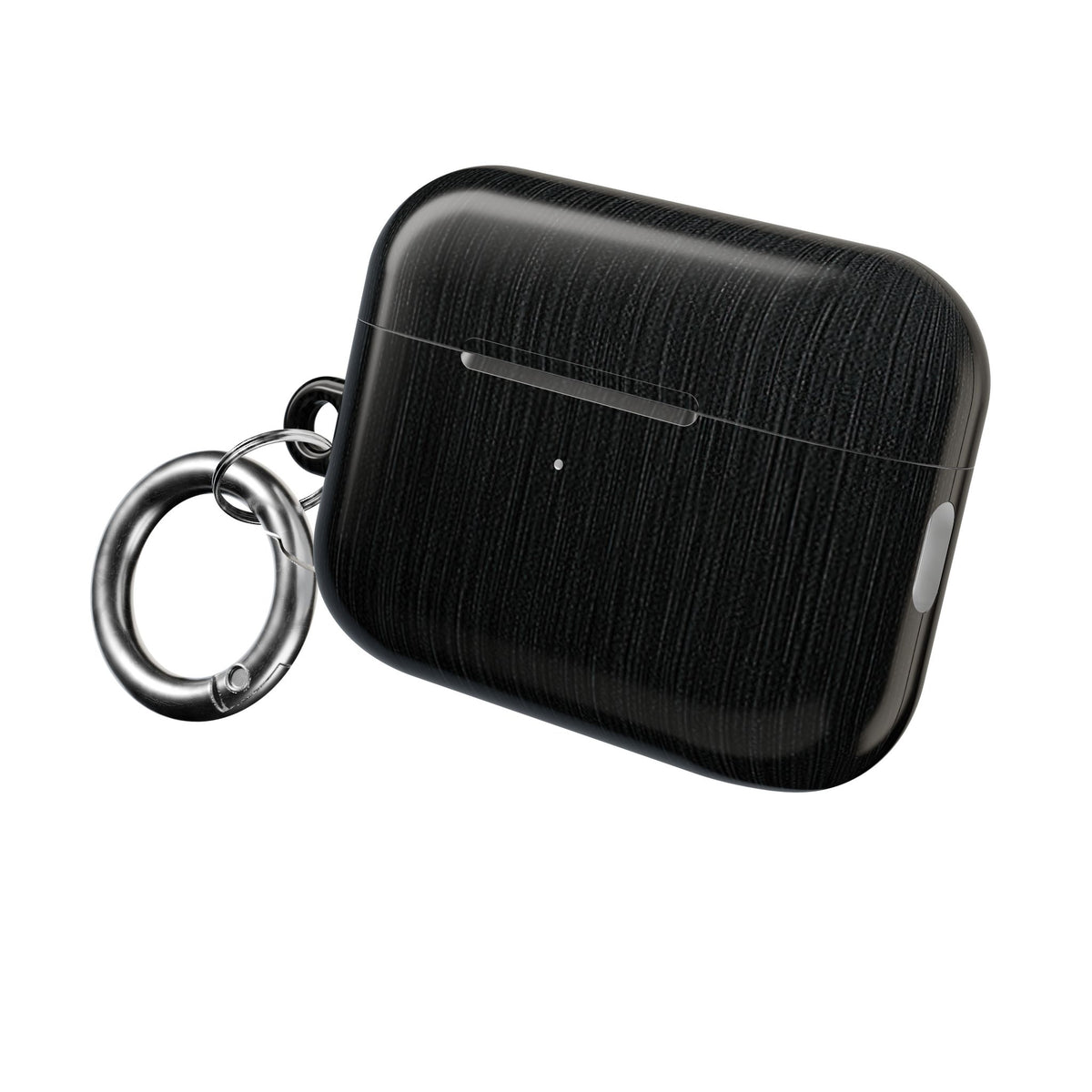 Obsidian Brushed Steel · Hard Case for AirPods & AirPods Pro · Black