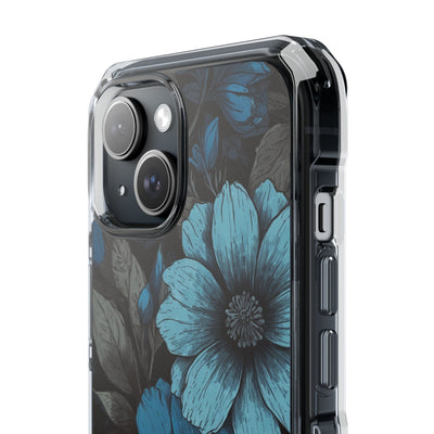 Obsidian Blue Petals · Impact Telefoncover til iPhone · Magsafe