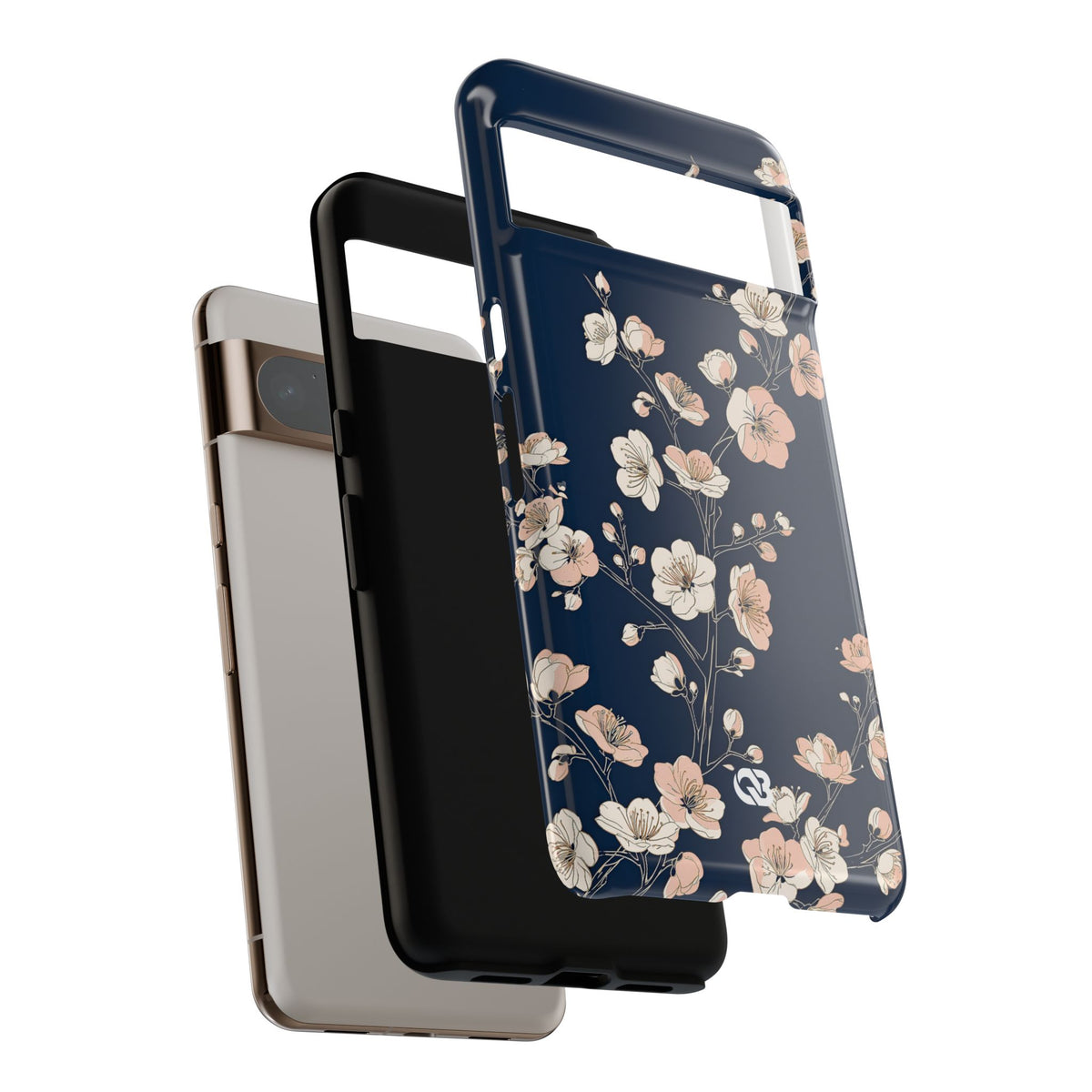 Midnight Plum Blossom · Tough Phone Case for Pixel ·  Blue