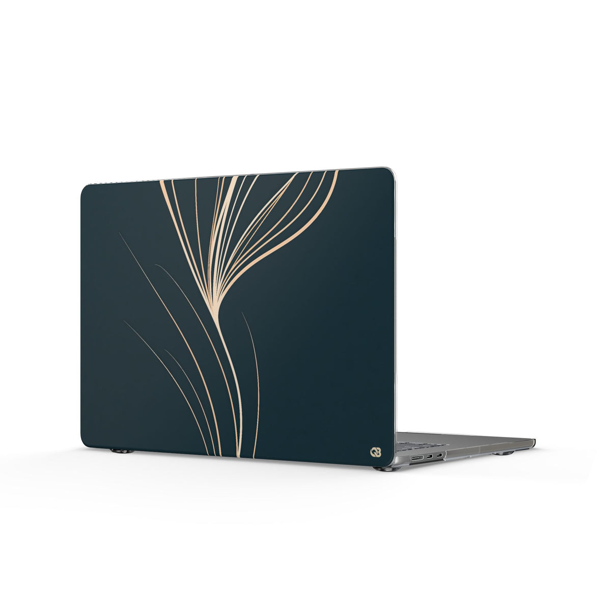 Botanical Contour · Clear Hard Case for MacBook · Teal