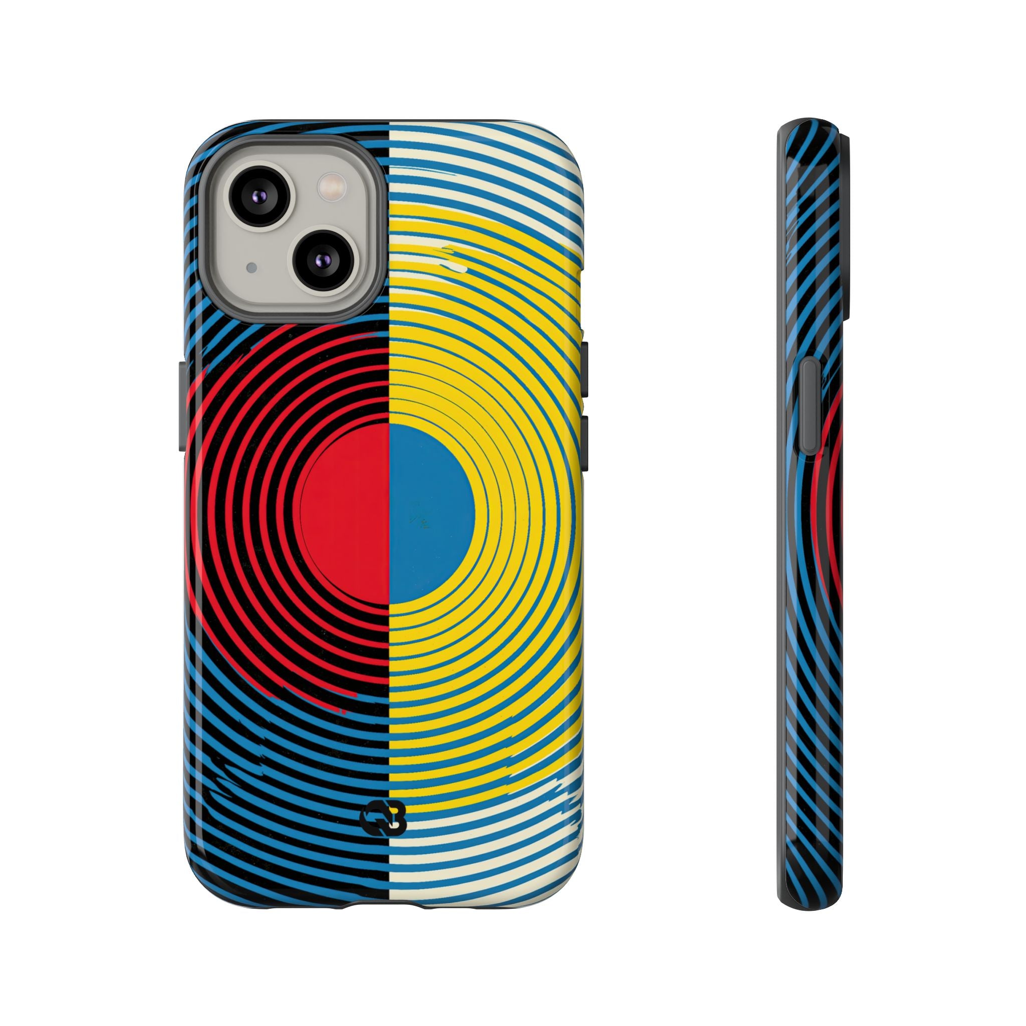 Blue Tough Phone Case for iPhone - Primary Circuit Orbit