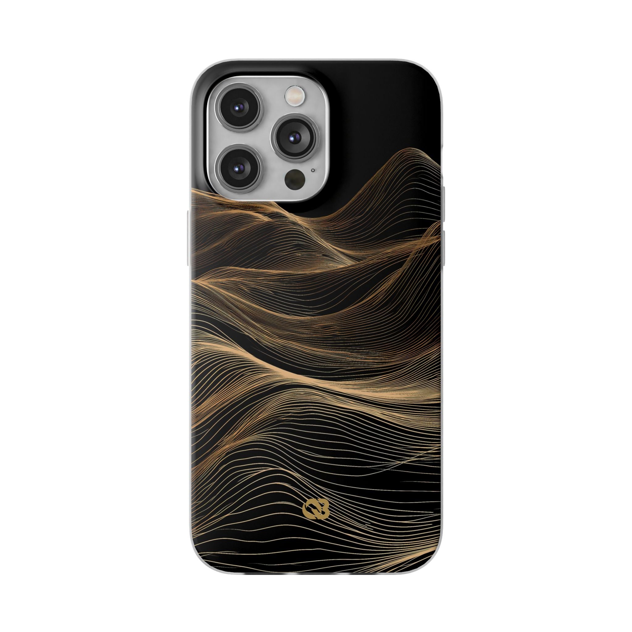 Black Lite Phone Case for iPhone - Copper Topo Ridge