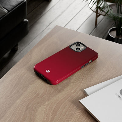 Red Tough Phone Case for iPhone - Crimson Velvet Fade