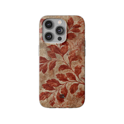 Terracotta Botanical Fresco · Lite Phone Case for iPhone ·  Red