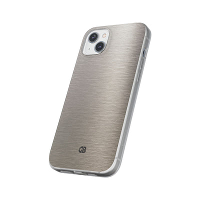 Grey Lite Phone Case for iPhone - Brushed Nickel Linen