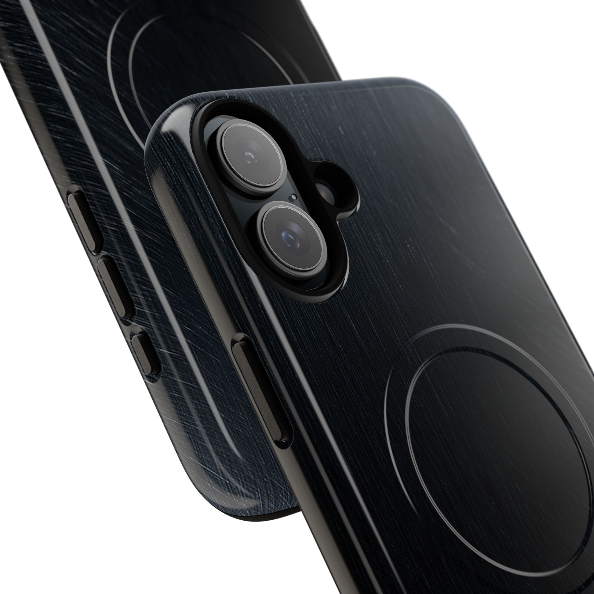Black Tough 2.0 Magsafe Phone Case for iPhone - Midnight Brushed Grain