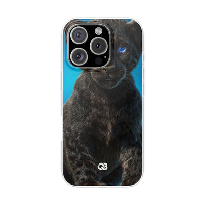 Sapphire Gaze Panther · Soft Phone Case for iPhone