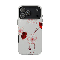 Red Tough 2.0 Magsafe Phone Case for iPhone - Kyoto Ember Bloom