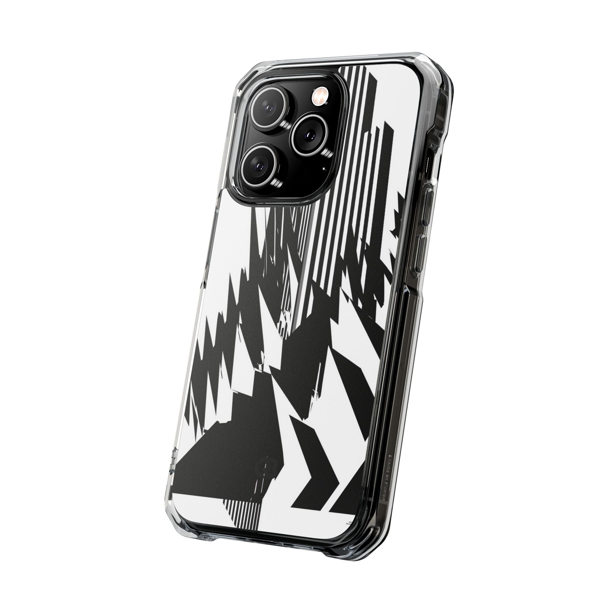 White Impact MagSafe Phone Case for iPhone - Shattered Vector Spire