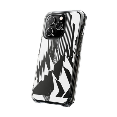 White Impact MagSafe Phone Case for iPhone - Shattered Vector Spire
