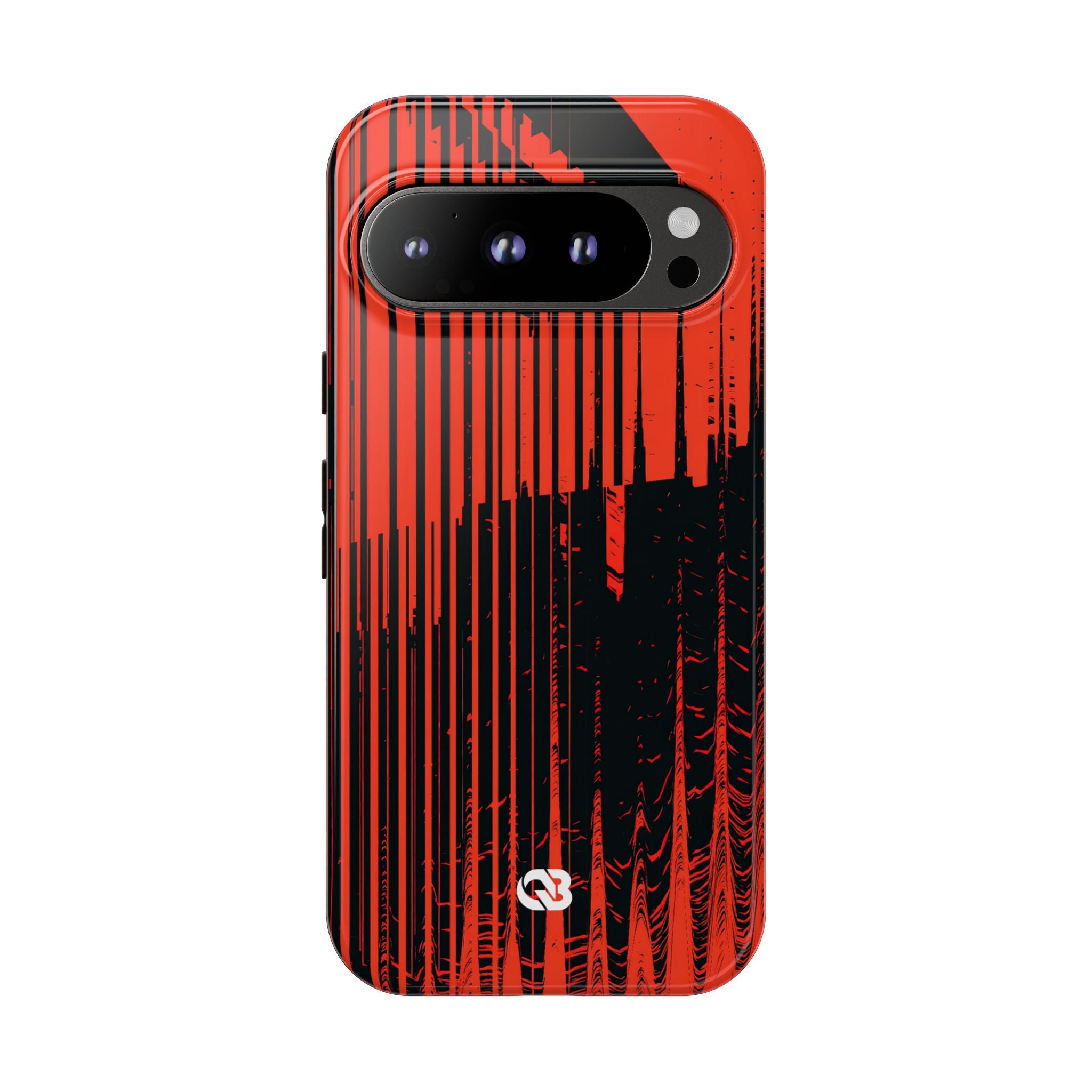 Red Tough Phone Case for Google Pixel - Crimson Brutalist Distortion