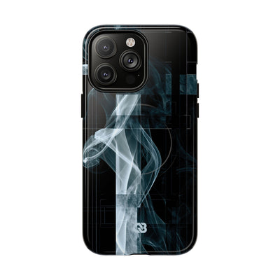 Black Tough 2.0 Magsafe Phone Case for iPhone - Arctic Vapor Grid