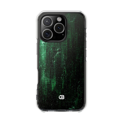 Emerald Void · Clear Impact Magnetic Phone Case for iPhone ·  Green